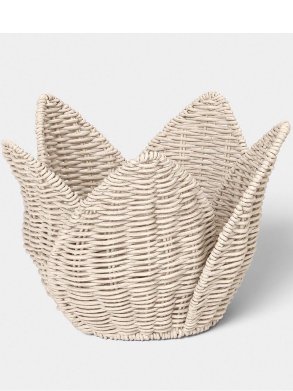 Tulip Decorative Rattan Basket from Threshold in Ivory New